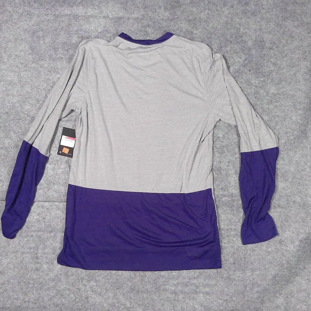 Nike LSU Tigers Long Sleeve Shirt Mens Large Tiger Eye logo Gray Purple NCAA NWT - Picture 3 of 9
